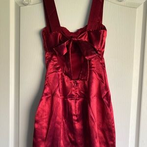 Lucy In the Sky Reese Bodycon Dress in Burgundy XXS